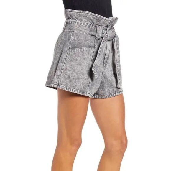 Blank NYC Paperbag Waist Denim Shorts - Fearless Size 28 - Picture 3 of 10